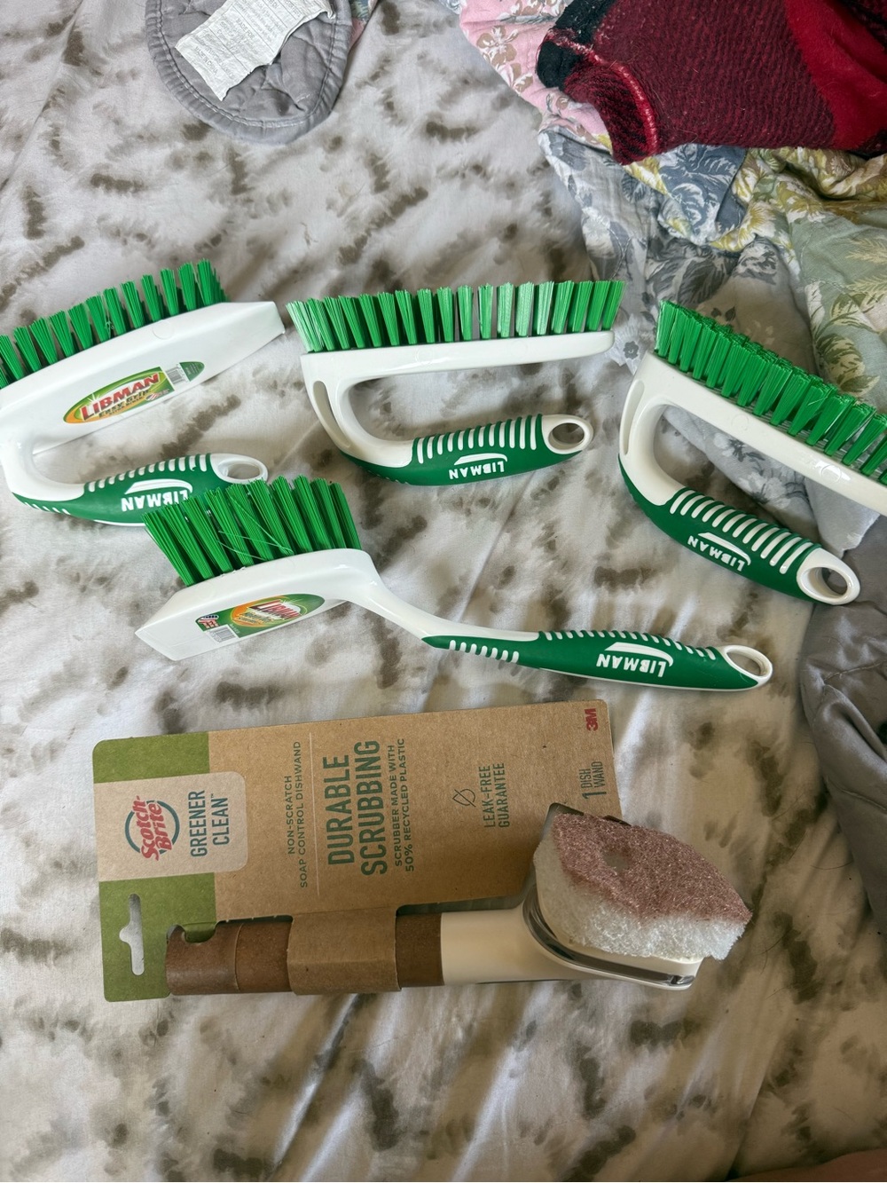 Libman Green & White Hand Scrubbing Brush - Pack